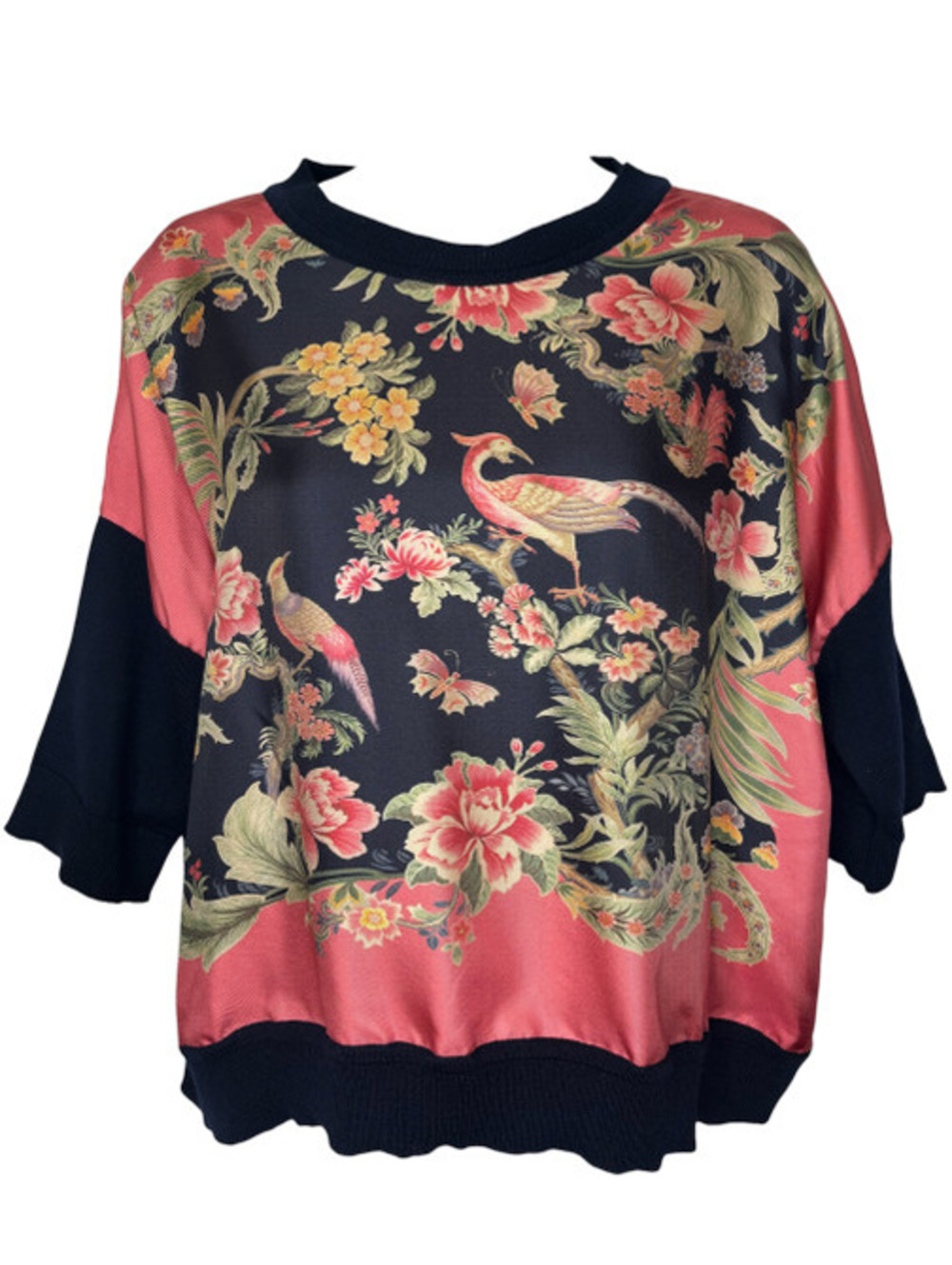 Etro Enchanted Floral Silk and Wool Top